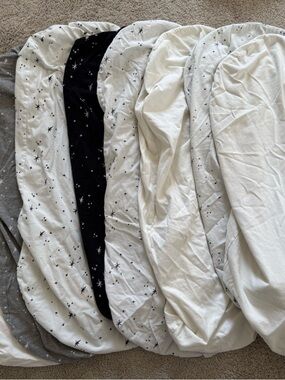 Snoo Fitted Sheet Set - Black, White & Gray - 8- pack